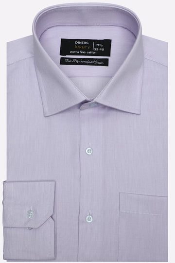 Purple Self Textured Formal Shirt