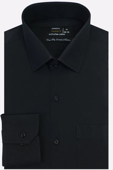 Black Plain Formal Shirt
