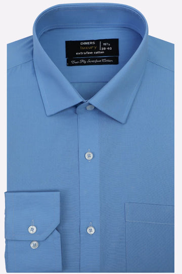Blue Plain Formal Shirt