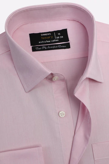 Pink Plain Formal Shirt