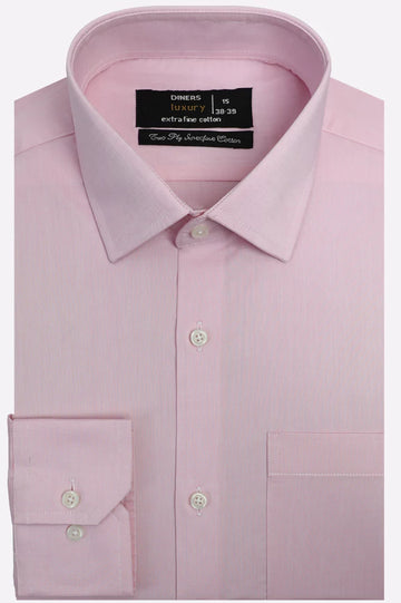 Pink Plain Formal Shirt