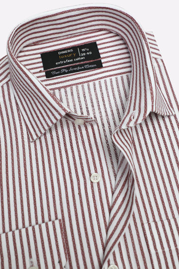 Red Bengal Stripes Formal Shirt