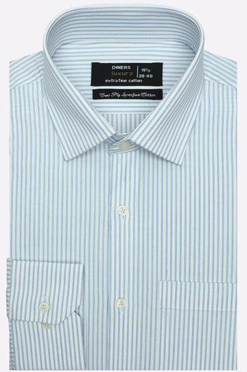 White Stripes Formal Shirt