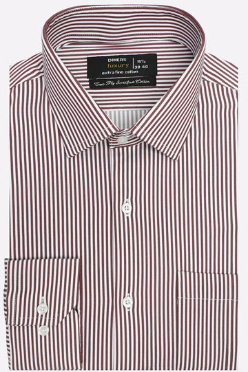 Maroon Bengal Stripes Formal Shirt