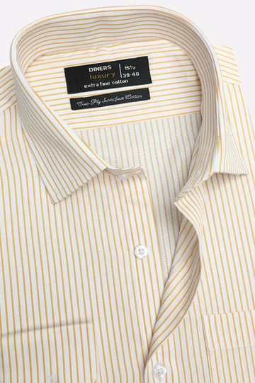 Yellow Bengal Stripes Formal Shirt