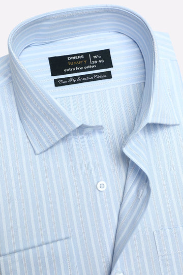 Blue Pinstripe Formal Shirt