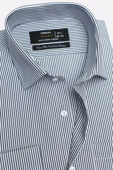 Blue Pinstripes Formal Shirt