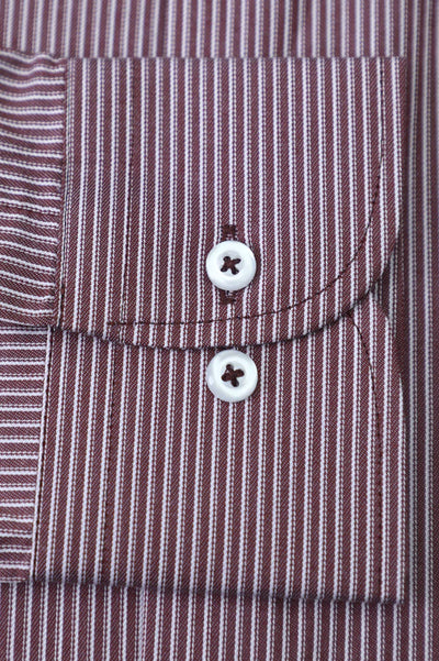 Maroon Stripes Formal Shirt