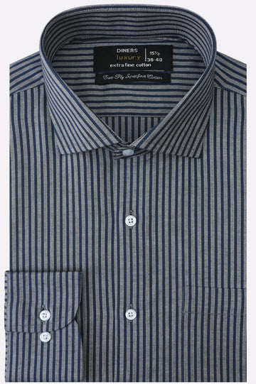 Blue Bengal Stripes Formal Shirt