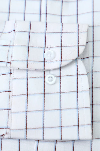 Windowpane Check Formal Shirt