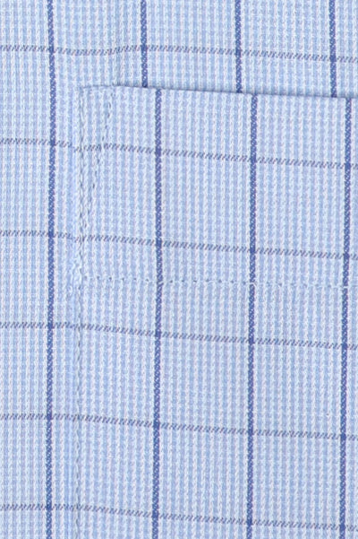 Blue Graph Check Formal Shirt