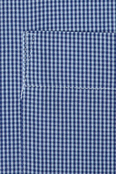 Blue Houndstooth Check Formal Shirt