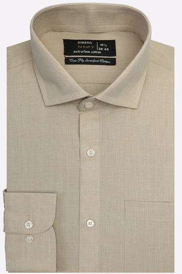 Fawn Self Textured Formal Shirt