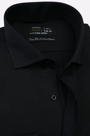 Black Self Formal Shirt