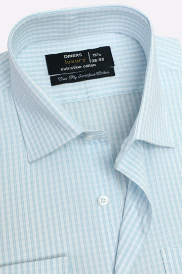 Blue Check Formal Shirt