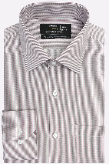 Brown Candy Stripes Formal Shirt