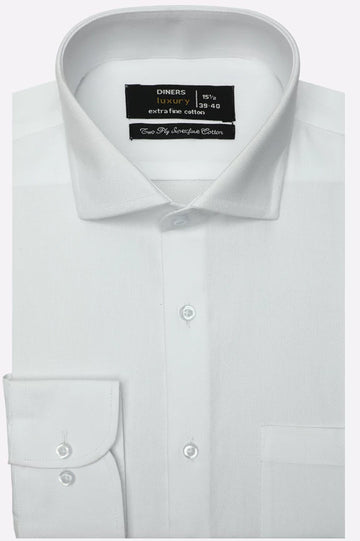 White Dobby Self Formal Shirt
