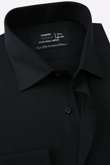 Black Plain Formal Shirt