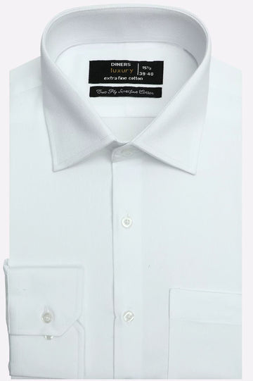 White Self Formal Shirt