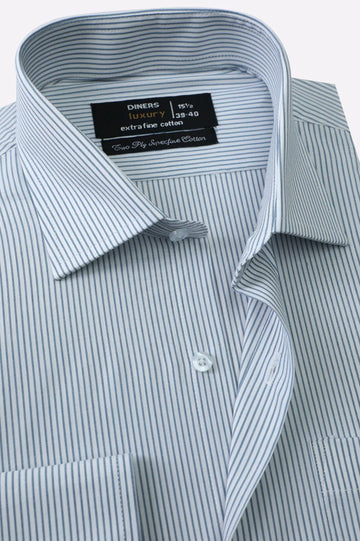 Blue Pinstripe Formal Shirt