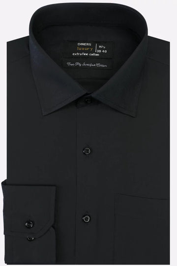 Black Plain Formal Shirt