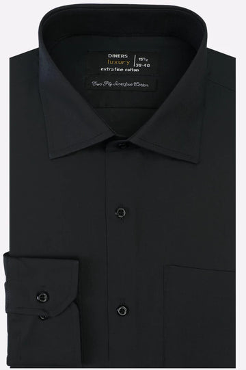 Black Plain Formal Shirt
