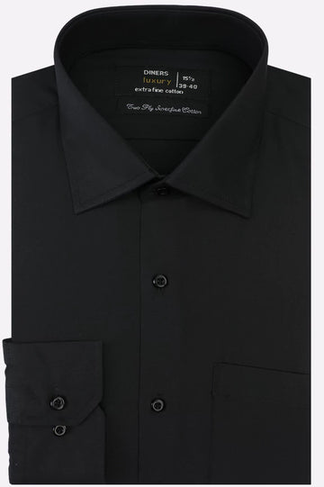 Black Plain Formal Shirt
