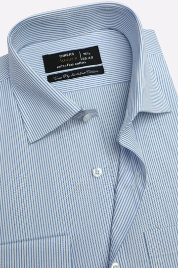 Blue Stripes Formal Shirt