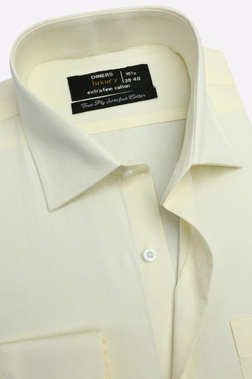Yellow Plain Formal Shirt