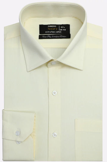 Yellow Plain Formal Shirt