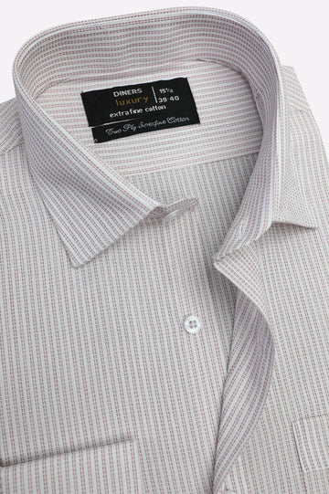 Red Formal Micro Check Shirt