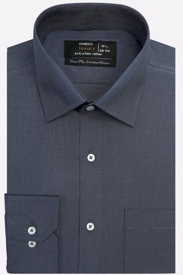 D-Blue Plain Formal Shirt