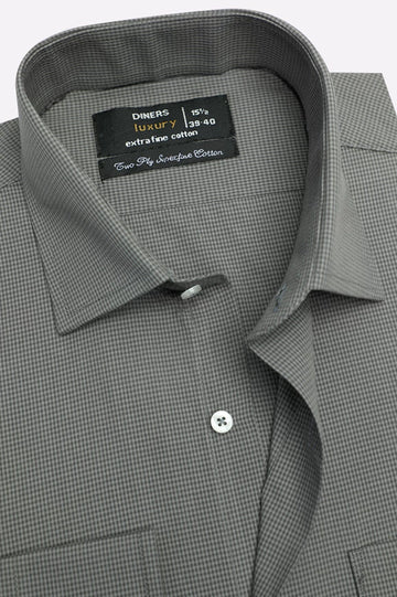 Grey Check Formal Shirt