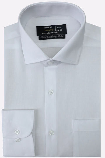 White Self Stripe formal shirt
