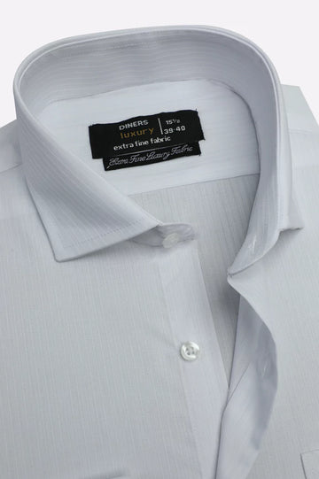 White Self Formal Shirt