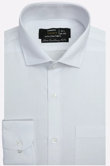 White Self Formal Shirt