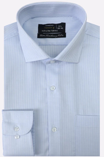 Sky Blue Self Stripes Formal Shirt