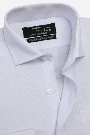 L-Blue Self Formal Shirt