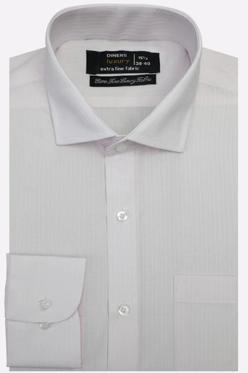 Light Purple Self Stripes Formal Shirt