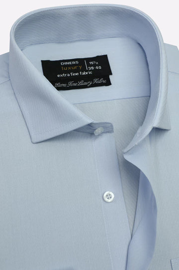 Sky-Blue Self Formal Shirt