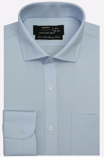 Sky-Blue Self Formal Shirt