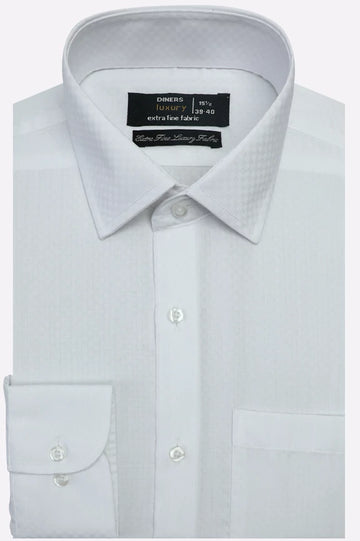 White Self Formal Shirt