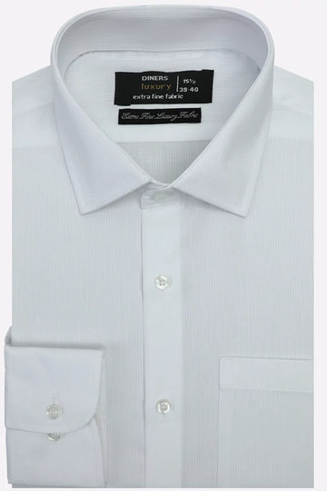 White Self Formal Shirt