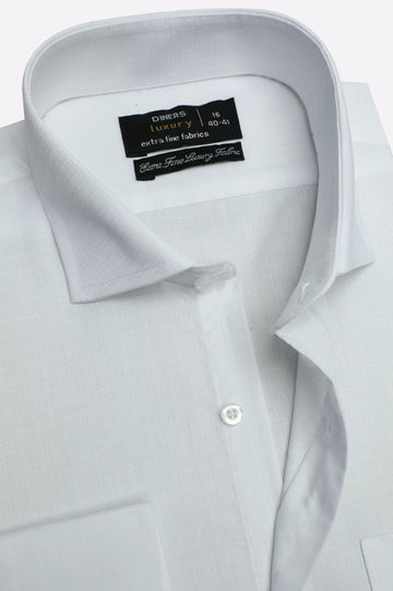 White Self Formal Shirt