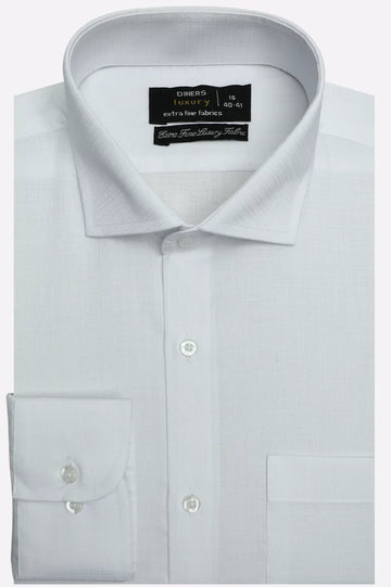 White Self Formal Shirt