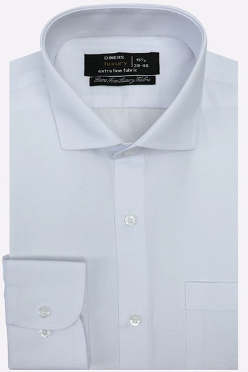 White Self Formal Shirt