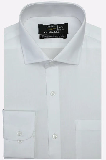 White Self Formal Shirt