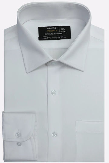 White Self Formal Shirt