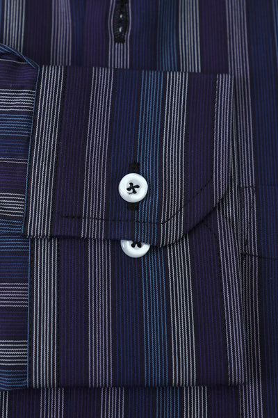 Multicolor Barcode Stripes Formal Shirt