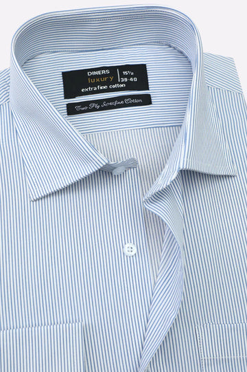 Blue Candy Stripes Formal Shirt
